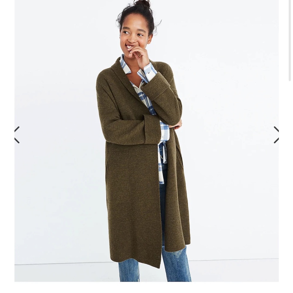 Madewell Rivington Sweater Cardigan Wool Coat